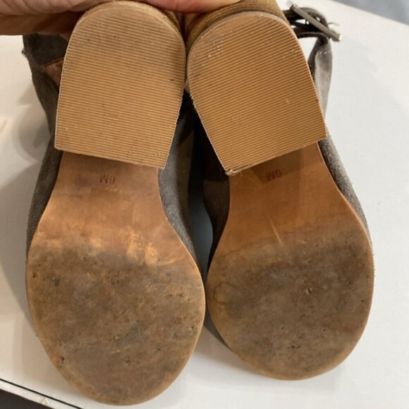 Jeffrey Campbell Briana Grey Suede Open Toe Booties Size 6 - Picture 10 of 14